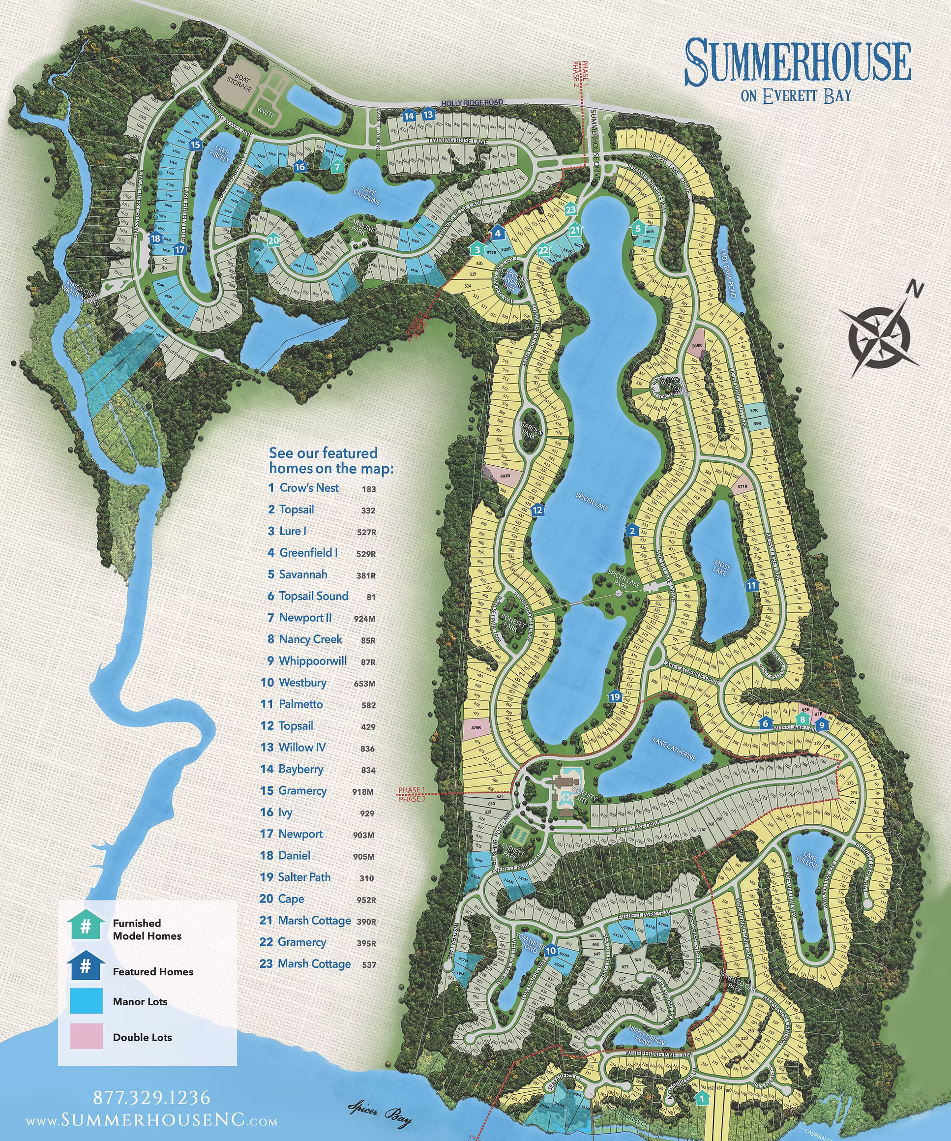 Summerhouse on Everett Bay community site map